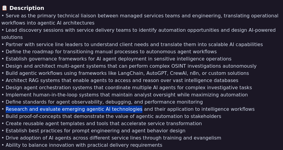 Graphic 4: Description of the Lead AI Architect role.